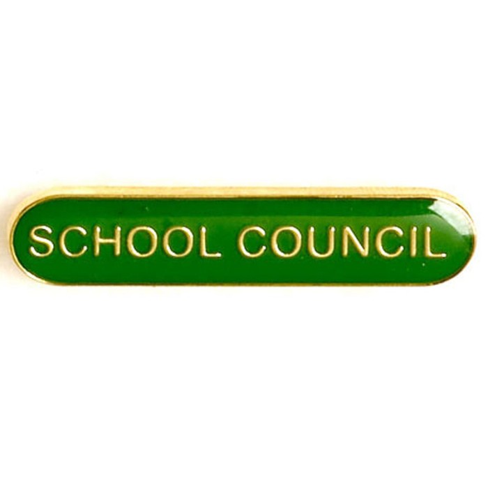 SCHOOL COUNCIL BADGE - 4 COLOURS - 40MM X 9MM